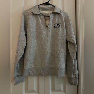 Gray Women's Half-Zip Sweatshirt